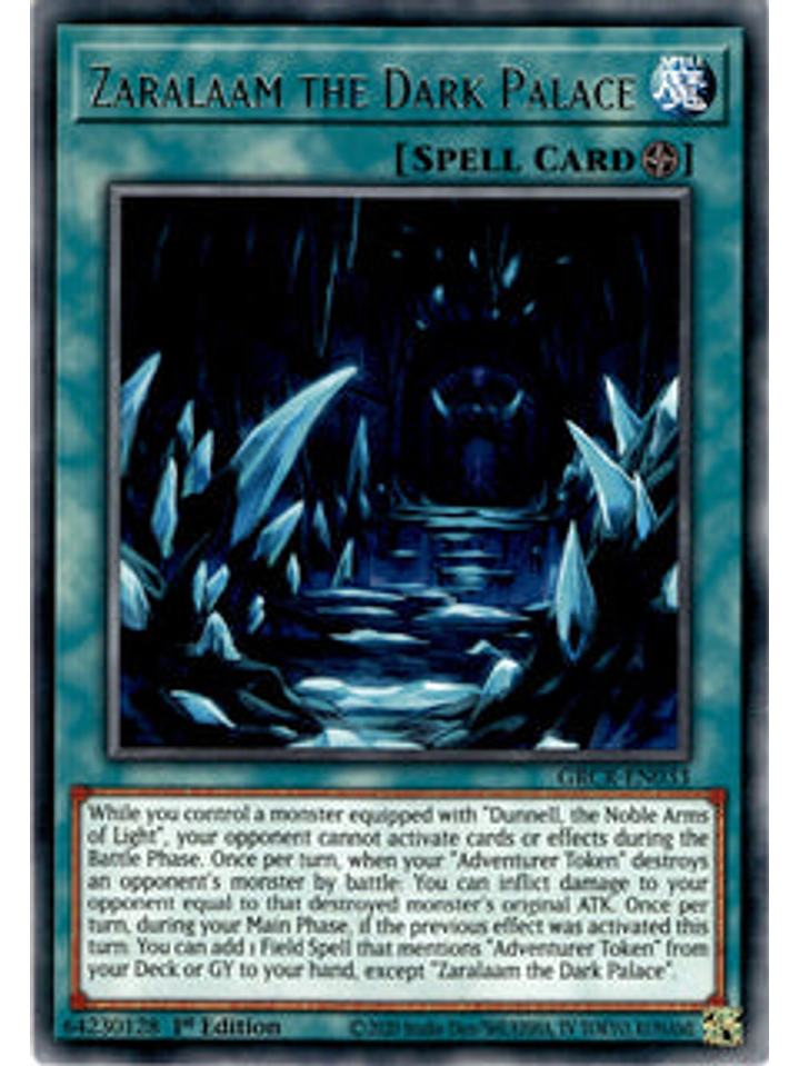 Zaralaam the Dark Palace - GRCR-EN033 - Rare 1st Edition 1