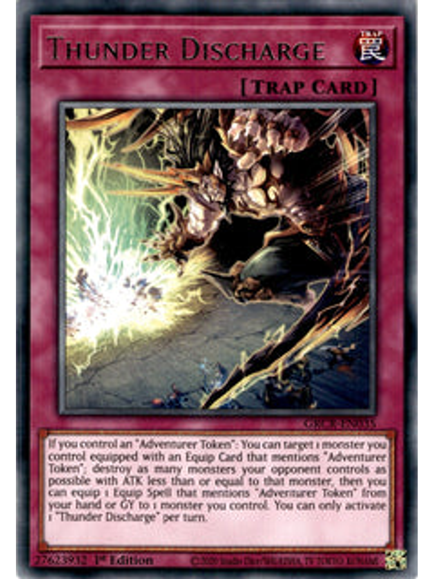 Thunder Discharge - GRCR-EN035 - Rare 1st Edition 1