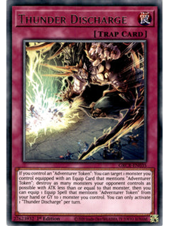 Thunder Discharge - GRCR-EN035 - Rare 1st Edition 1