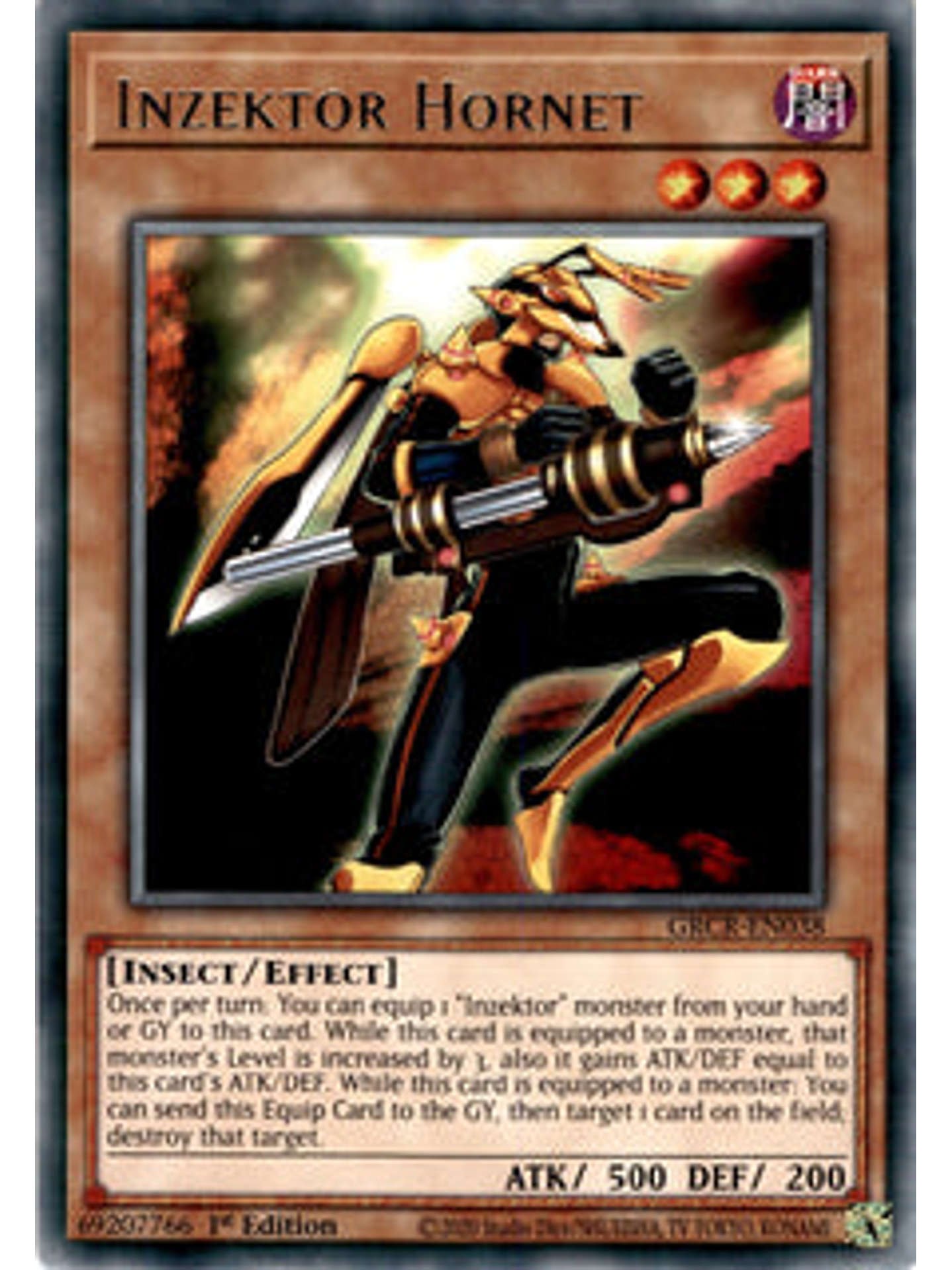 Inzektor Hornet - GRCR-EN038 - Rare 1st Edition 1