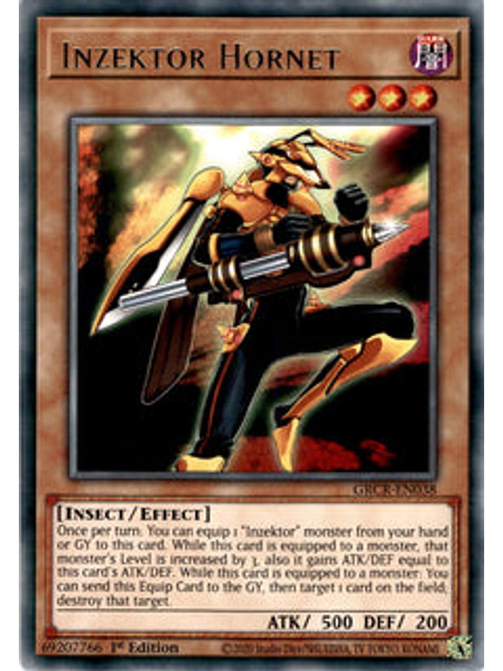 Inzektor Hornet - GRCR-EN038 - Rare 1st Edition 1