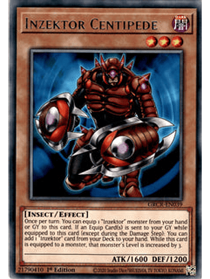 Inzektor Centipede - GRCR-EN039 - Rare 1st Edition