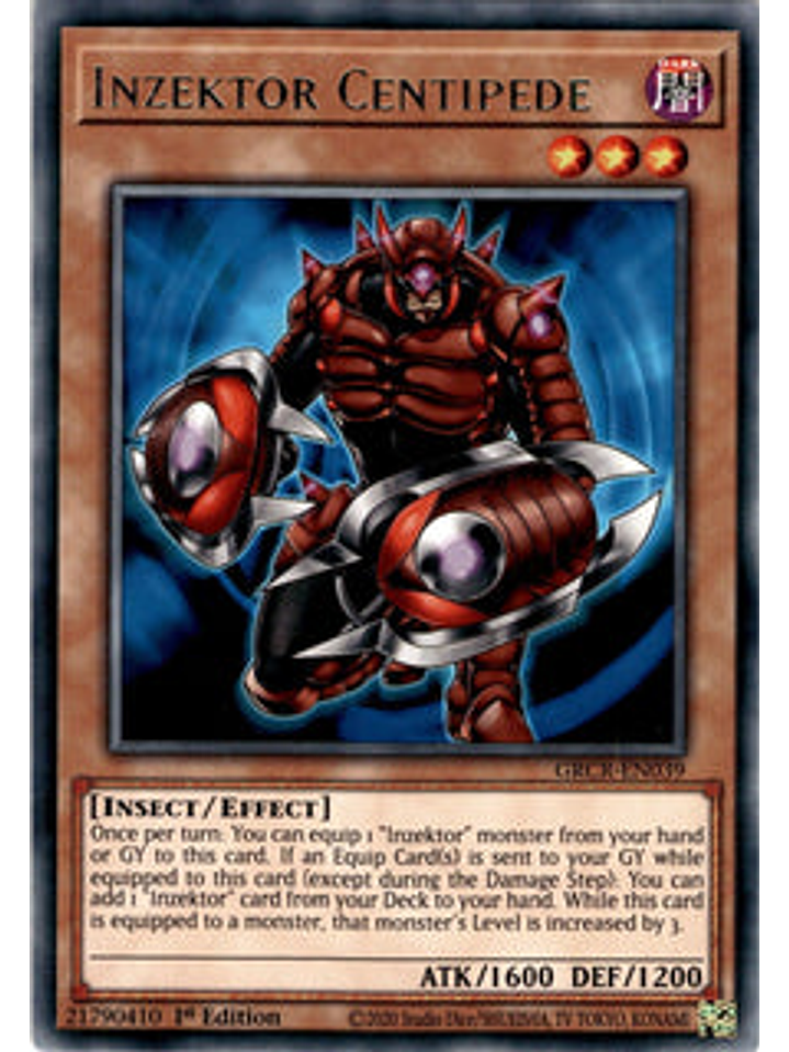 Inzektor Centipede - GRCR-EN039 - Rare 1st Edition 1