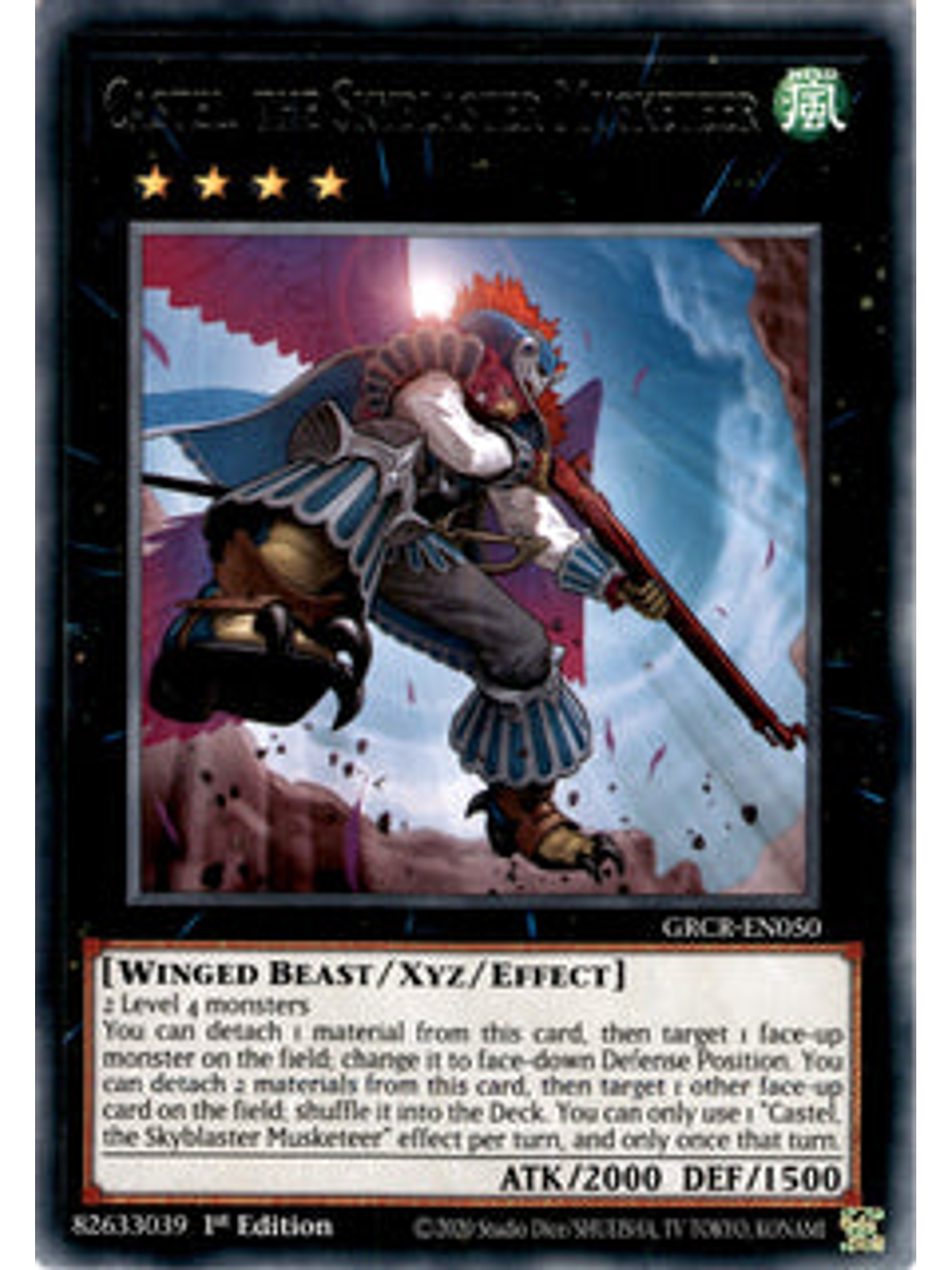 Castel, the Skyblaster Musketeer - GRCR-EN050 - Rare 1st Edition 1