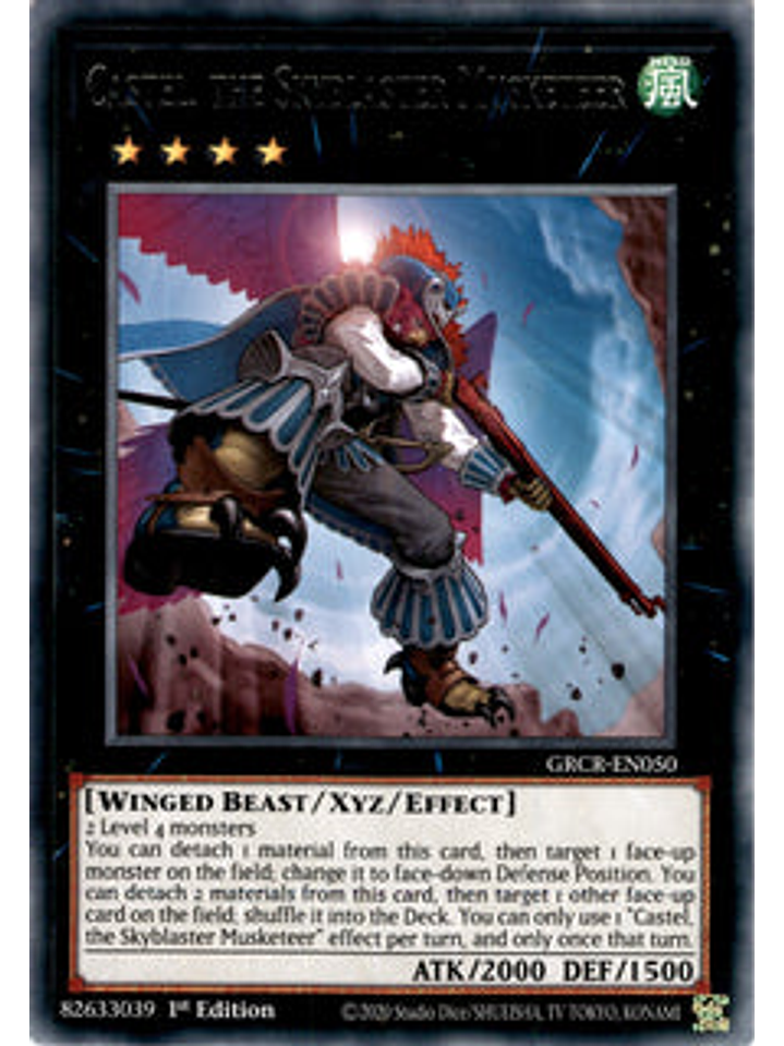 Castel, the Skyblaster Musketeer - GRCR-EN050 - Rare 1st Edition 1