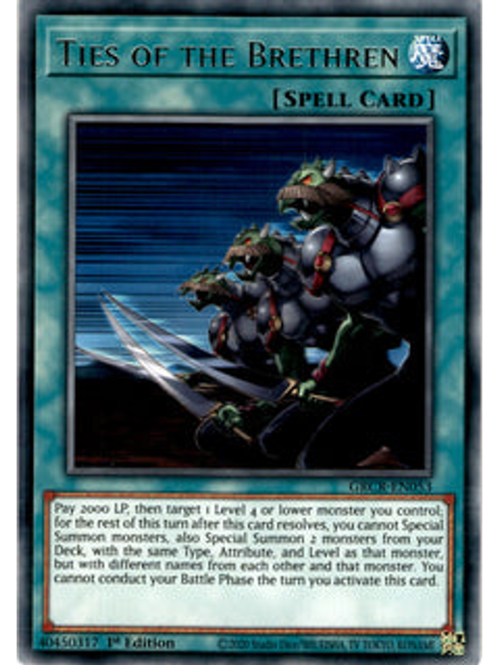 Ties of the Brethren - GRCR-EN053 - Rare 1st Edition 1