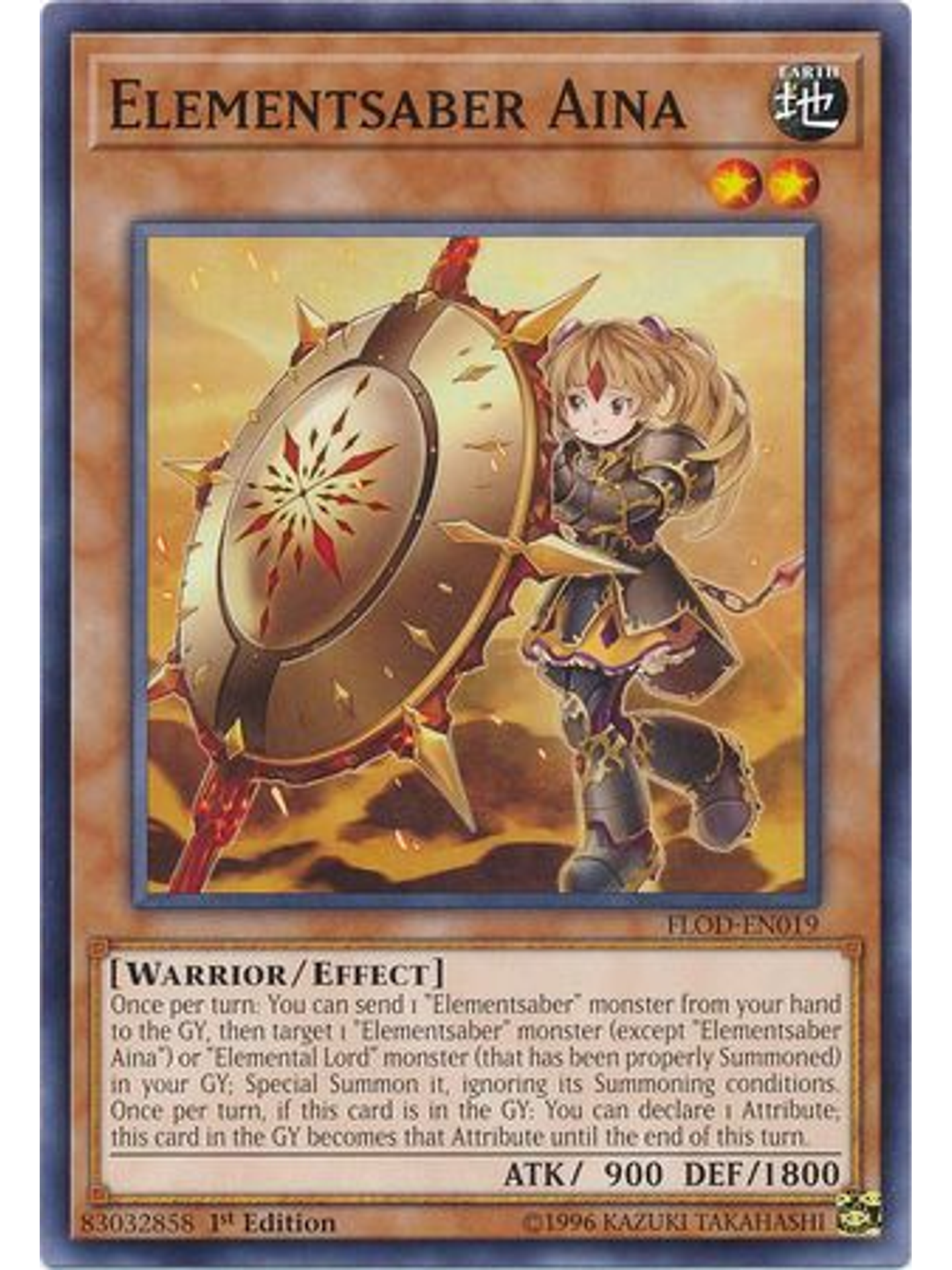 Elementsaber Aina - FLOD-EN019 - Common 1st Edition 1