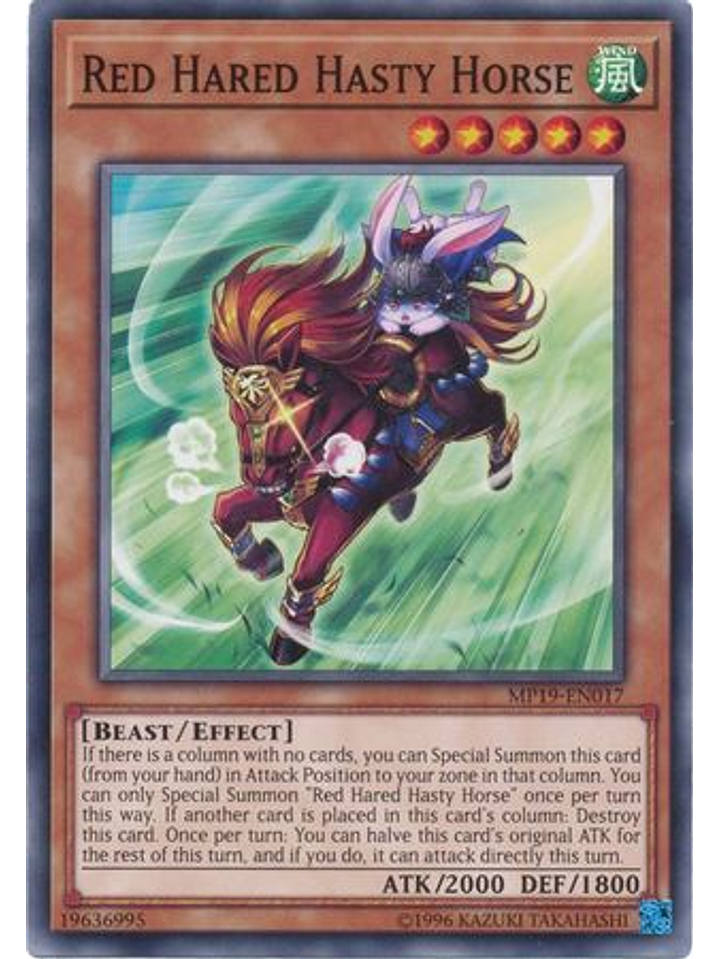 Red Hared Hasty Horse - MP19-EN017 - Common Unlimited 1