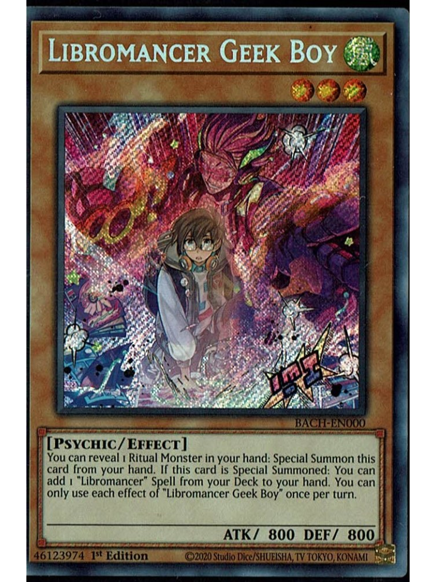 Libromancer Geek Boy - BACH-EN000 - Secret Rare 1st Edition 1