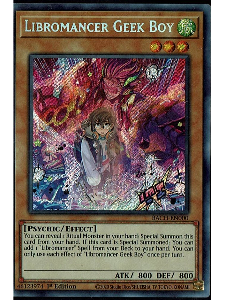 Libromancer Geek Boy - BACH-EN000 - Secret Rare 1st Edition 1