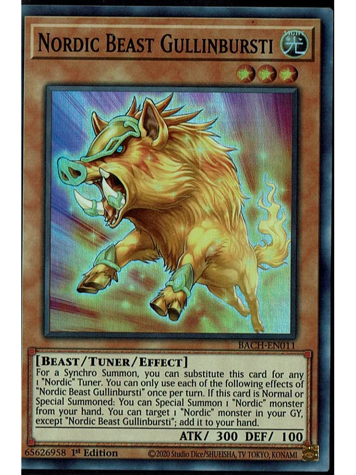 Nordic Beast Gullinbursti - BACH-EN011 - Super Rare 1st Edition 1