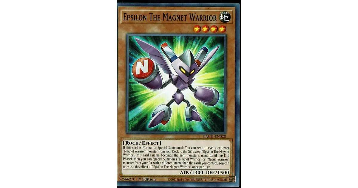 Yu-Gi-Oh! Epsilon The Magnet Warrior – BACH-EN020 Common 1st Edition, Battle Of Chaos