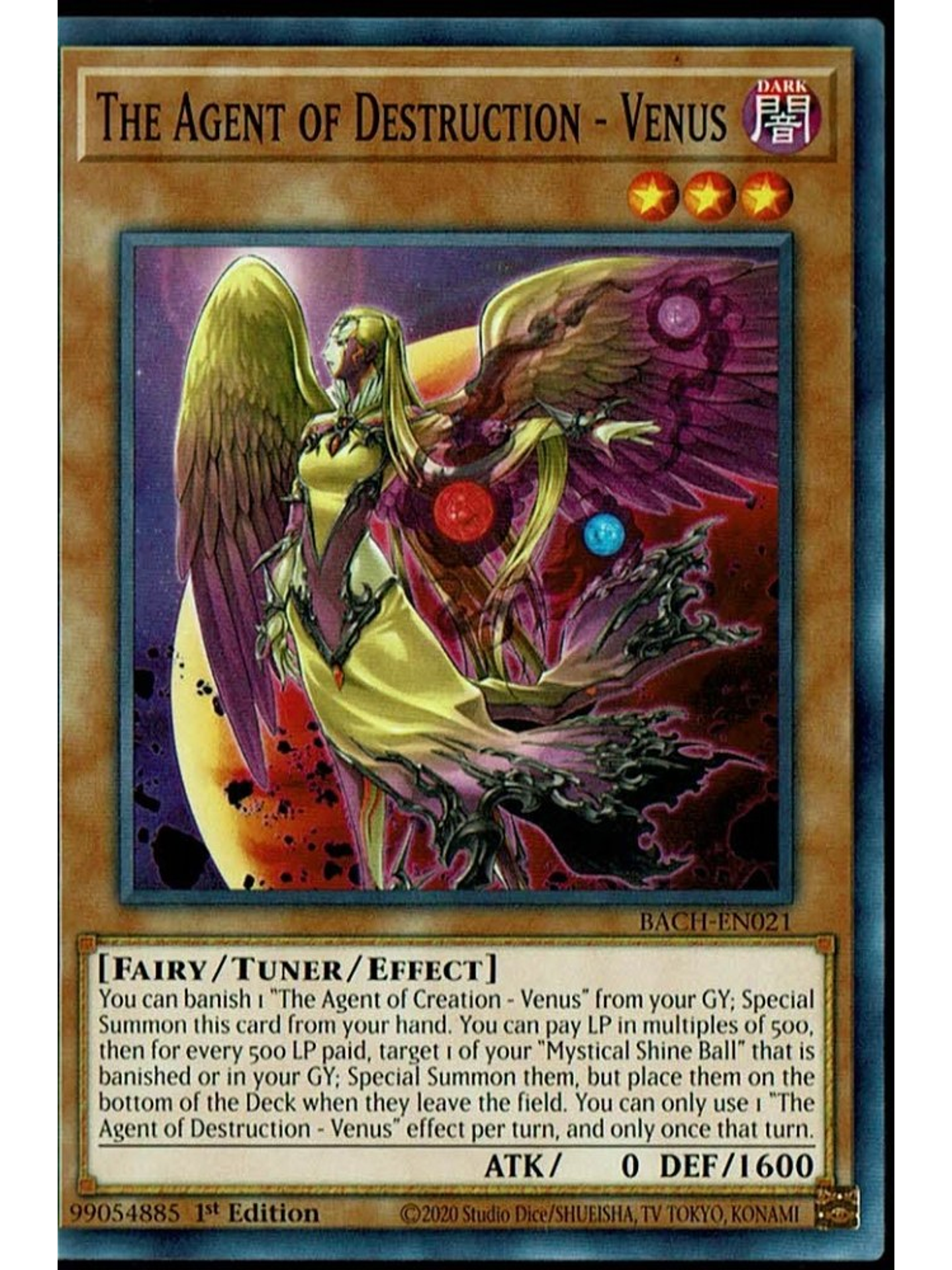 The Agent of Destruction - Venus - BACH-EN021 - Common 1st Edition 1