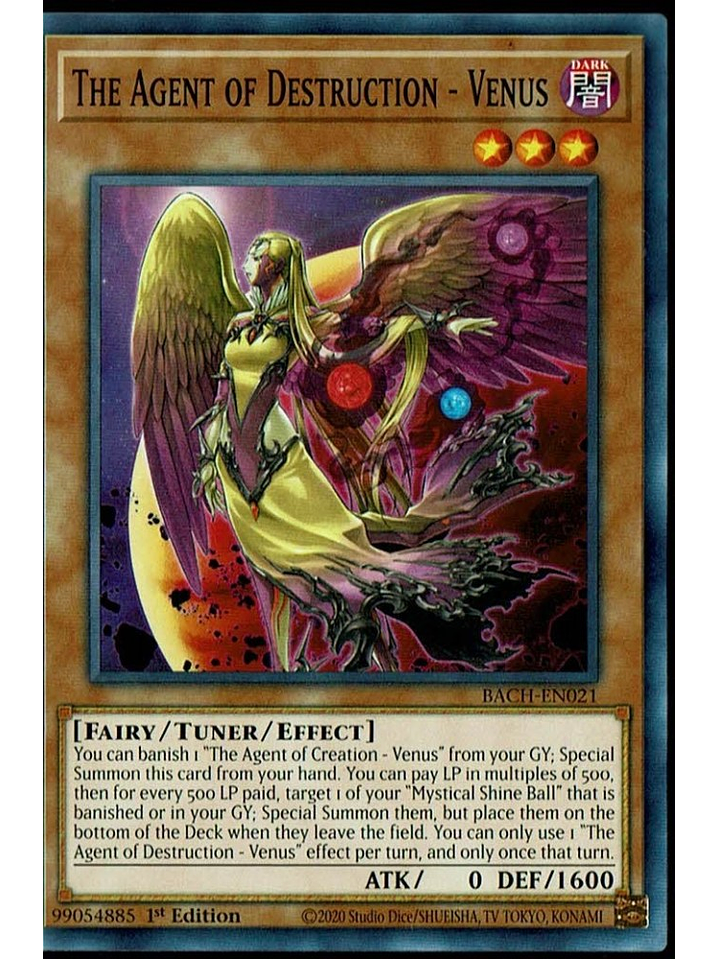 The Agent of Destruction - Venus - BACH-EN021 - Common 1st Edition 1