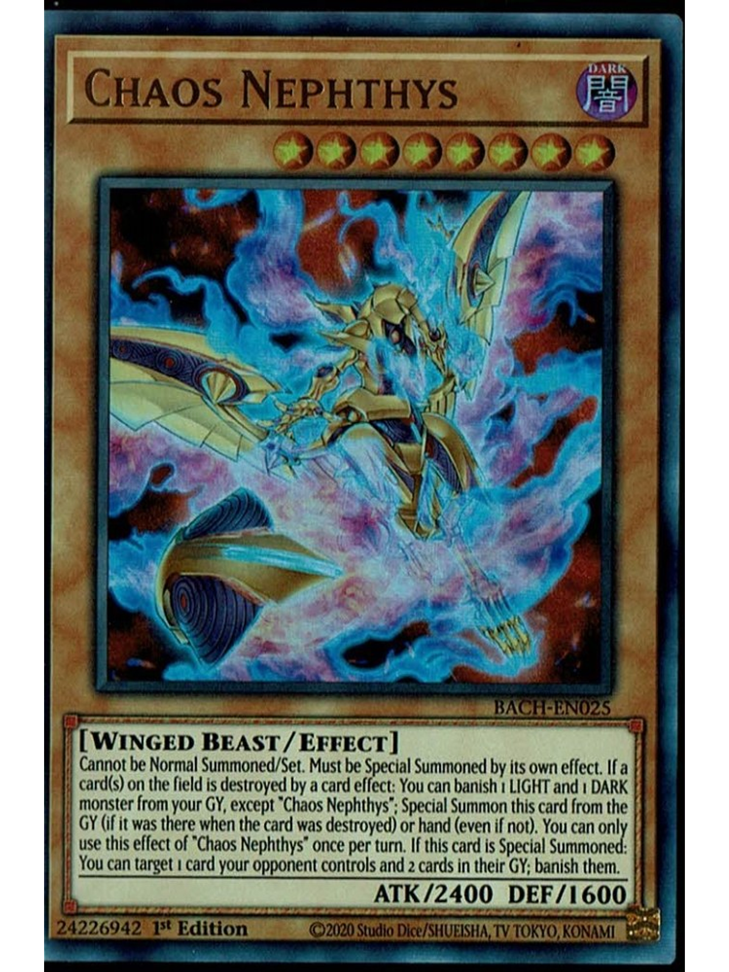 Chaos Nephthys - BACH-EN025 - Ultra Rare 1st Edition 1