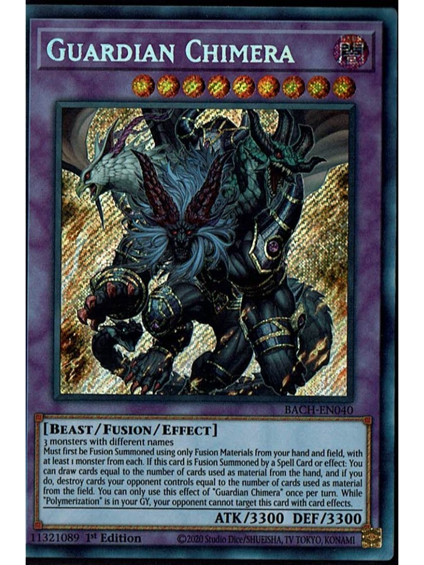 Guardian Chimera - BACH-EN040 - Secret Rare 1st Edition 1