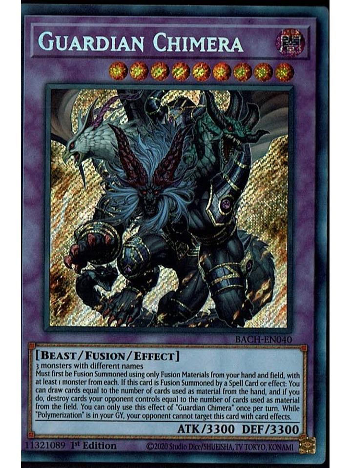 Guardian Chimera - BACH-EN040 - Secret Rare 1st Edition 1