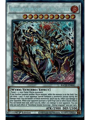 Swordsoul Sinister Sovereign - Qixing Longyuan - BACH-EN041 - Secret Rare 1st Edition