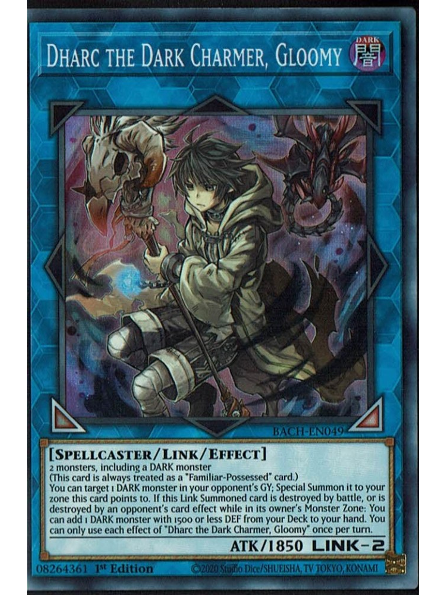 Dharc the Dark Charmer, Gloomy - BACH-EN049 - Starlight Rare 1st Edition 1
