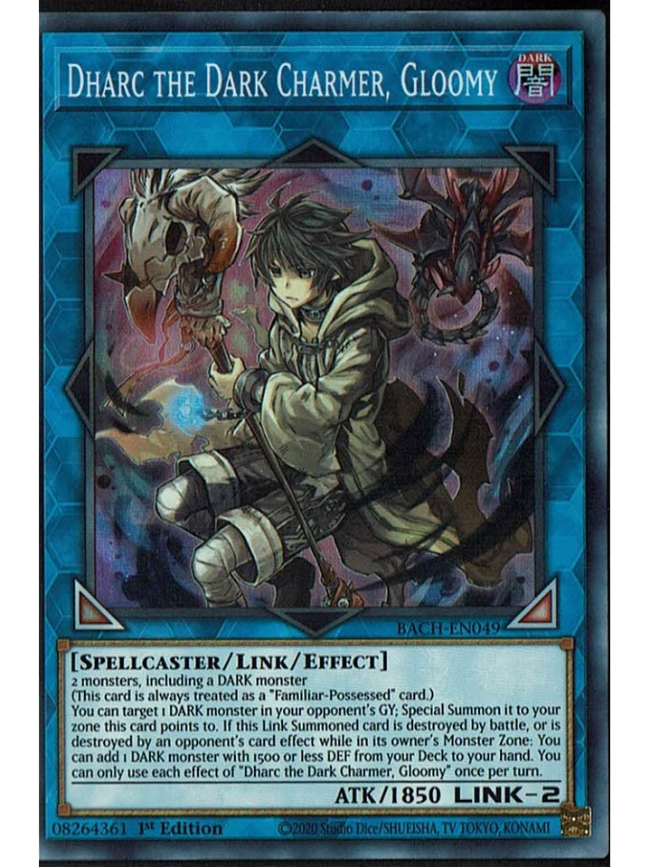Dharc the Dark Charmer, Gloomy - BACH-EN049 - Starlight Rare 1st Edition 1