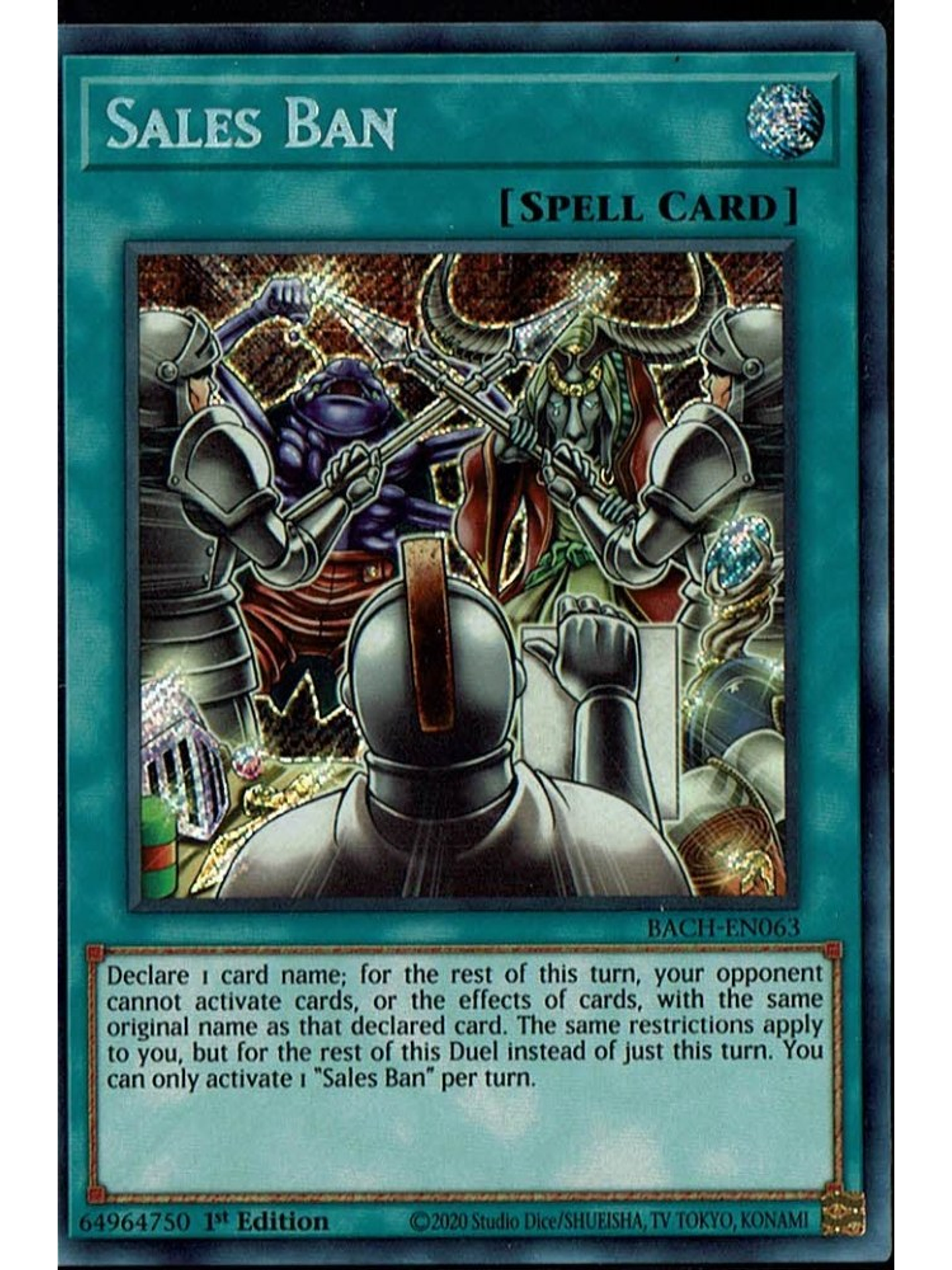 Sales Ban - BACH-EN063 - Secret Rare 1st Edition 1