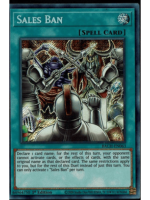 Sales Ban - BACH-EN063 - Secret Rare 1st Edition