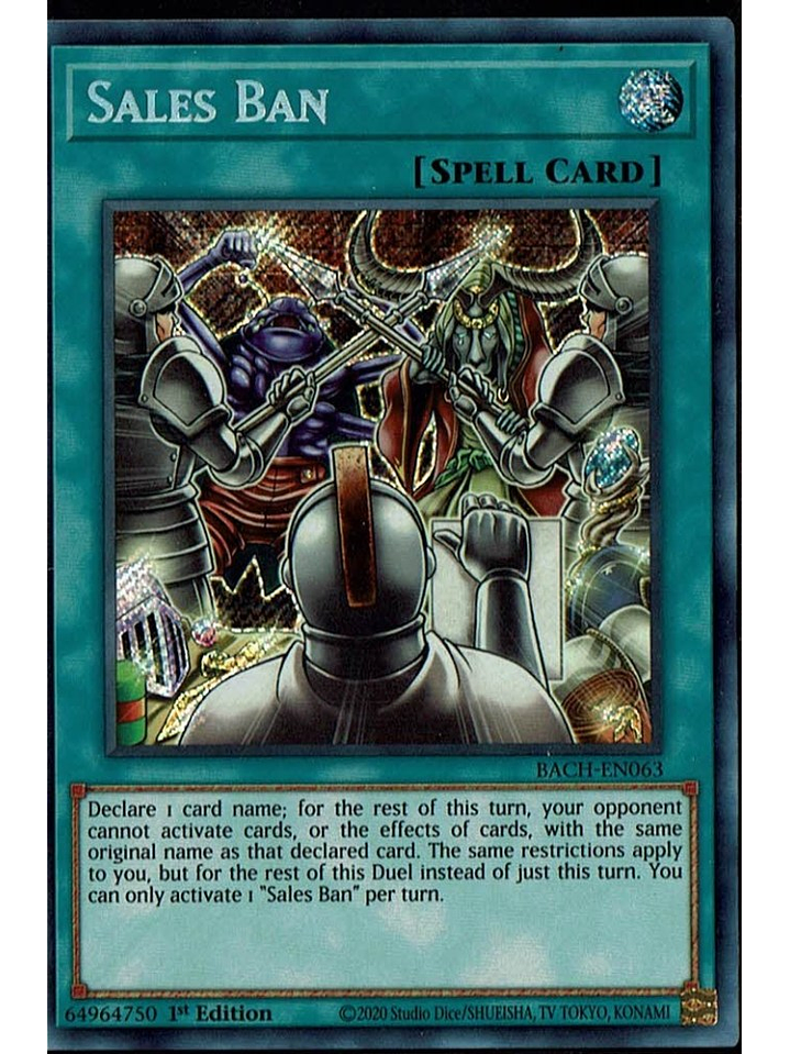 Sales Ban - BACH-EN063 - Secret Rare 1st Edition 1