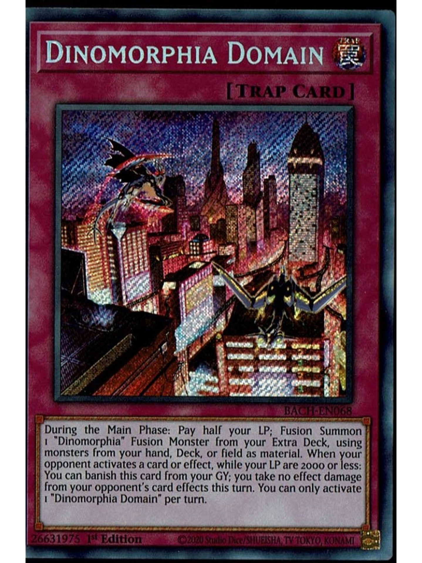 Dinomorphia Domain - BACH-EN068 - Secret Rare 1st Edition 1