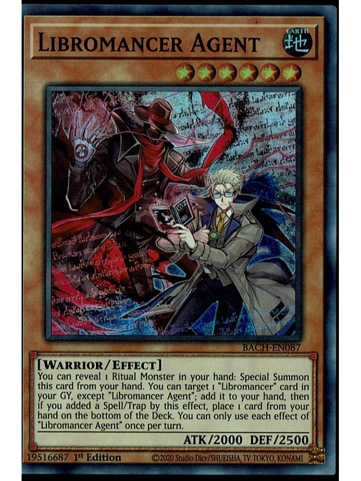 Libromancer Agent - BACH-EN087 - Super Rare 1st Edition 1