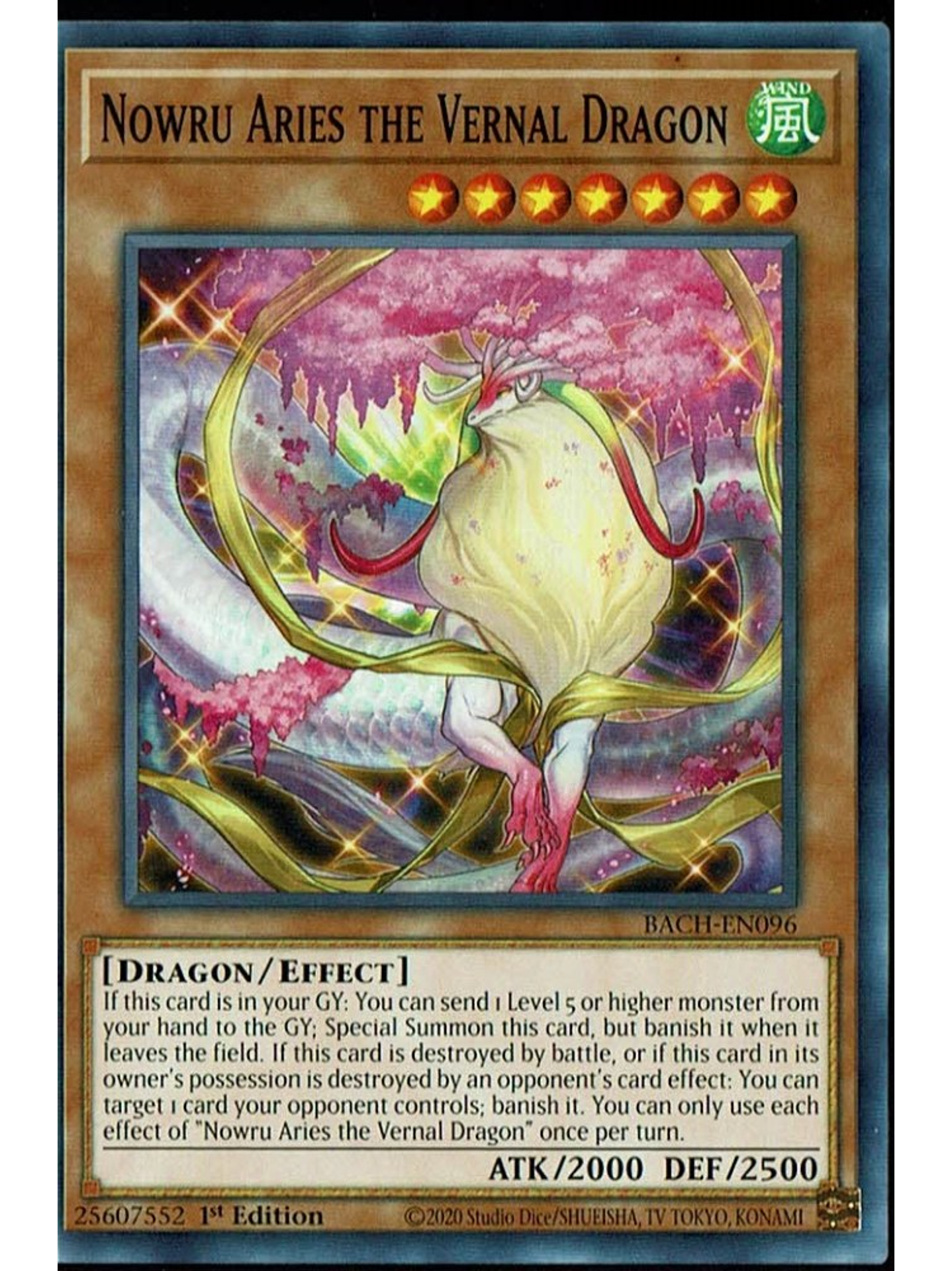 Nowru Aries the Vernal Dragon - BACH-EN096 - Common 1st Edition 1