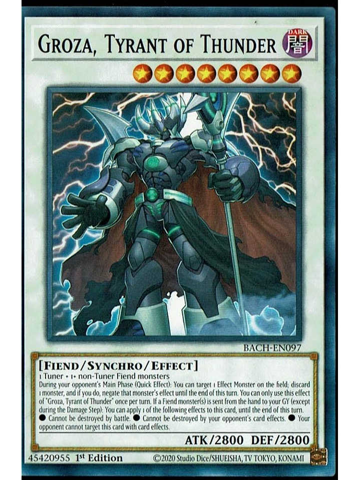 Groza, Tyrant of Thunder - BACH-EN097 - Common 1st Edition 1