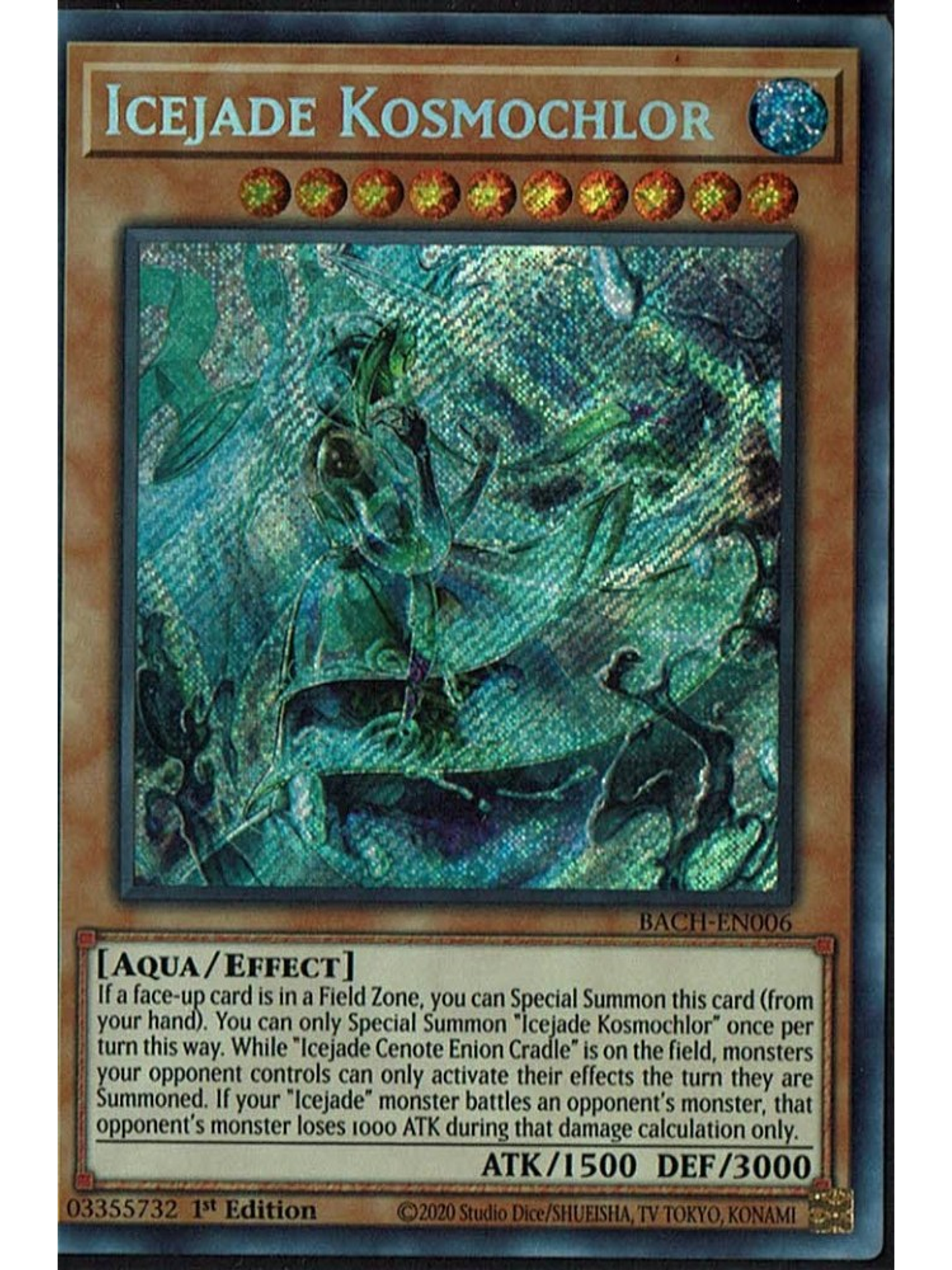 Icejade Kosmochlor - BACH-EN006 - Secret Rare 1st Edition 1