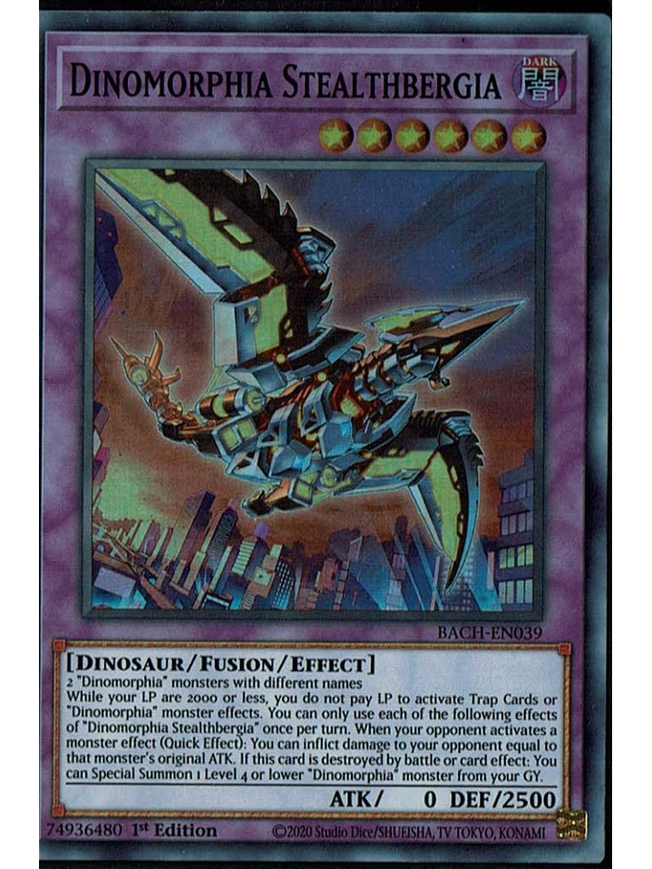 Dinomorphia Stealthbergia - BACH-EN039 - Super Rare 1st Edition 1