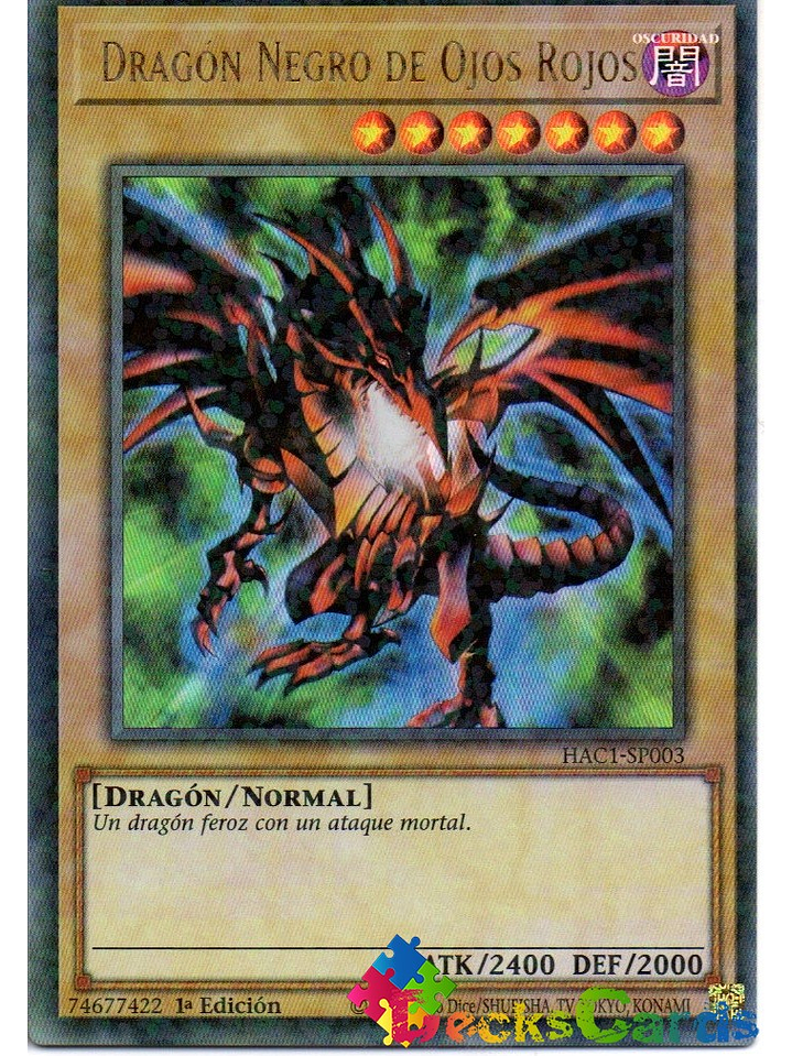 Red-Eyes Black Dragon - HAC1-EN003 - Duel Terminal Ultra Parallel Rare 1st Edition 1