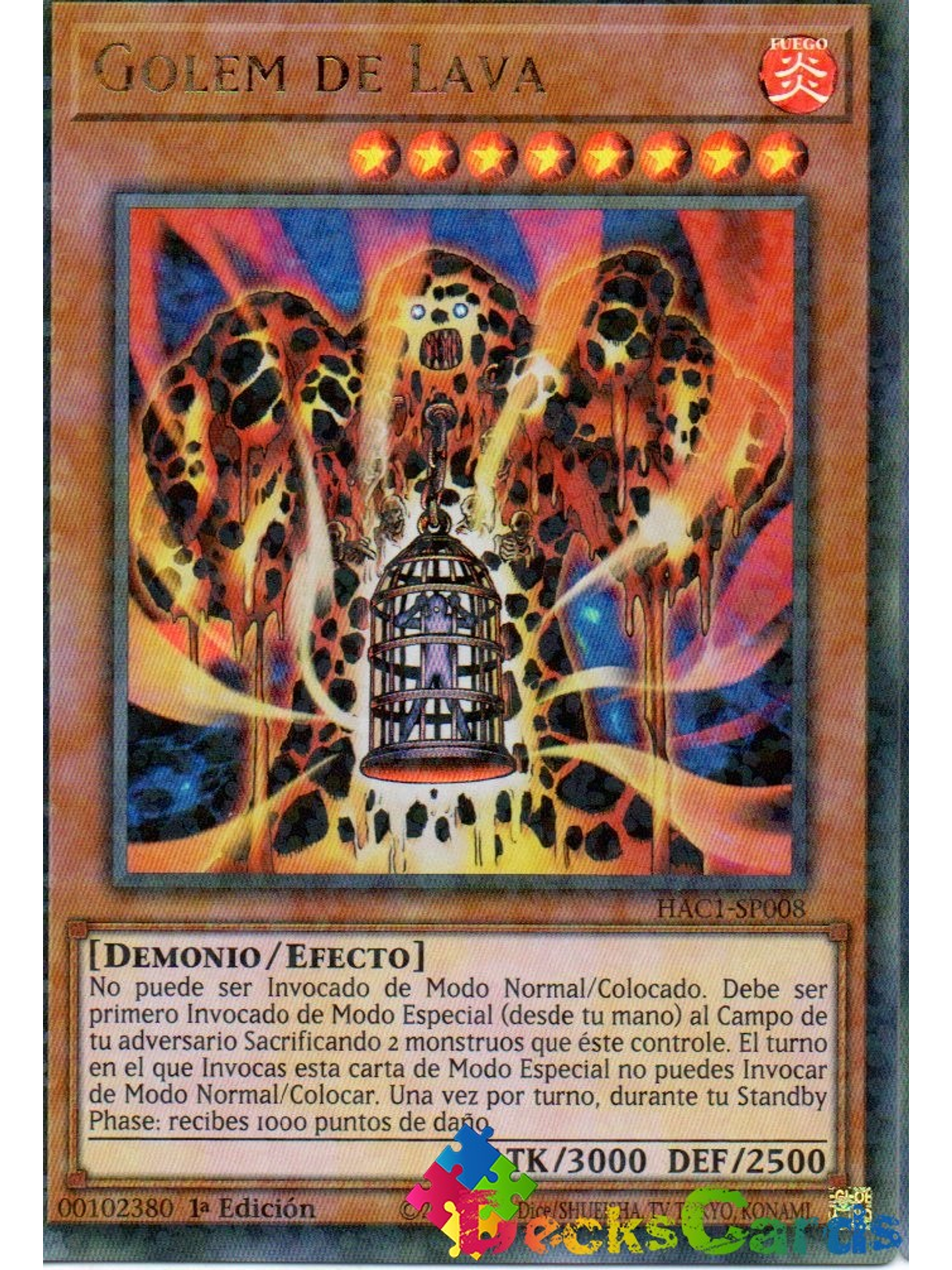 Lava Golem - HAC1-EN008 - Duel Terminal Ultra Parallel Rare 1st Edition 1