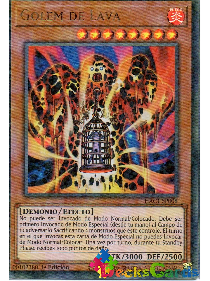 Lava Golem - HAC1-EN008 - Duel Terminal Ultra Parallel Rare 1st Edition 1