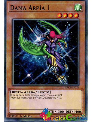 Harpie Lady 1 - HAC1-EN010 - Duel Terminal Normal Parallel Rare 1st Edition