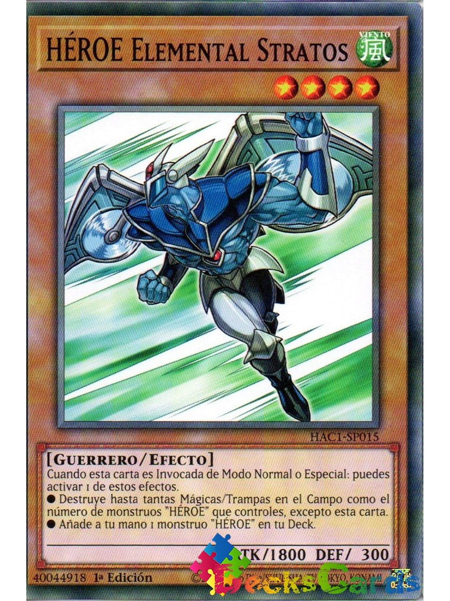 Elemental HERO Stratos - HAC1-EN015 - Common 1st Edition 1