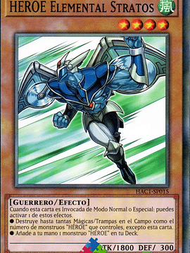 Elemental HERO Stratos - HAC1-EN015 - Common 1st Edition