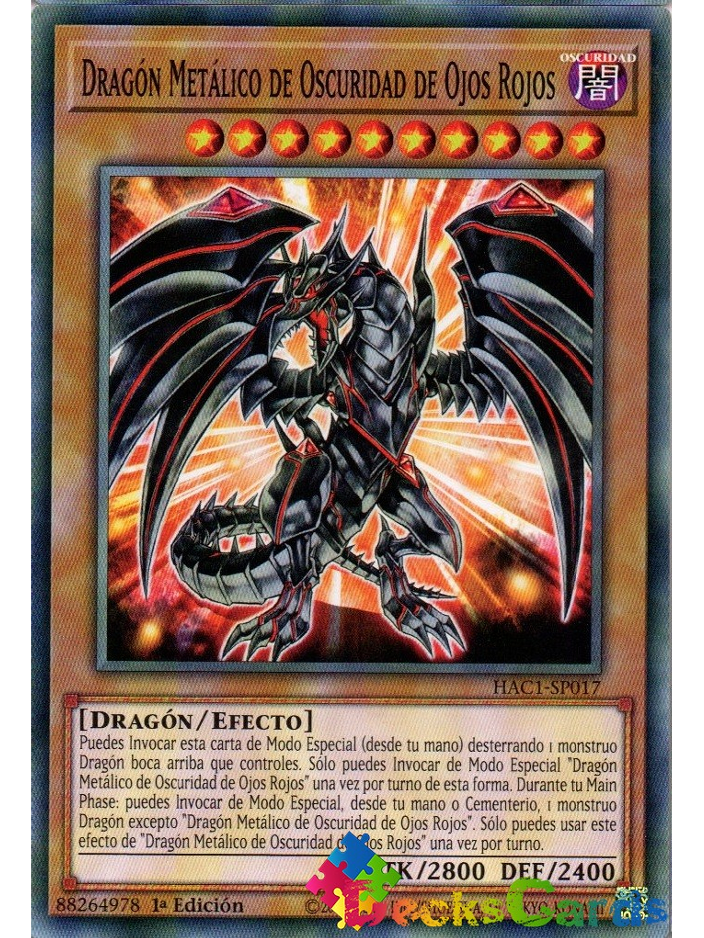 Red-Eyes Darkness Metal Dragon - HAC1-EN017 - Common 1st Edition 1