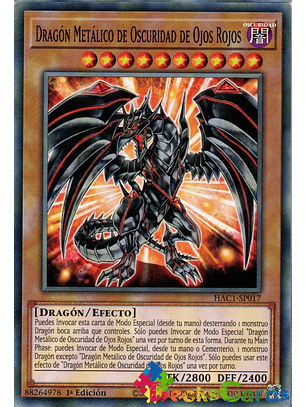 Red-Eyes Darkness Metal Dragon - HAC1-EN017 - Common 1st Edition