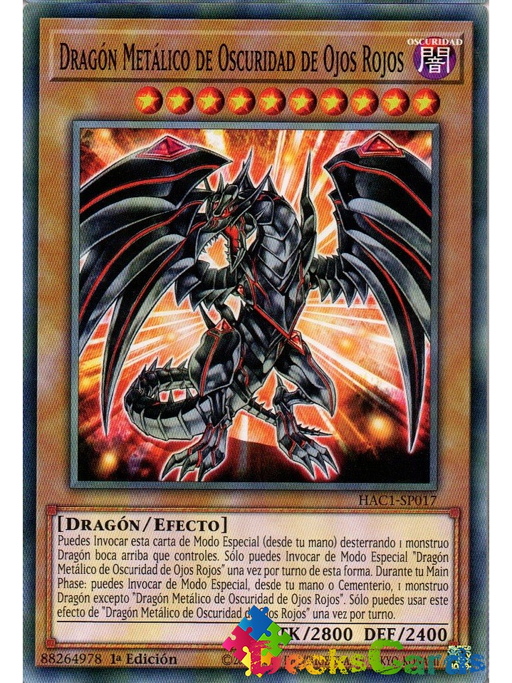 Red-Eyes Darkness Metal Dragon - HAC1-EN017 - Duel Terminal Common Parallel 1st Edition 1