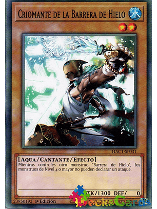 Cryomancer of the Ice Barrier - HAC1-EN031 - Duel Terminal Normal Parallel Rare 1st Edition