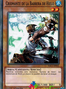 Cryomancer of the Ice Barrier - HAC1-EN031 - Duel Terminal Normal Parallel Rare 1st Edition