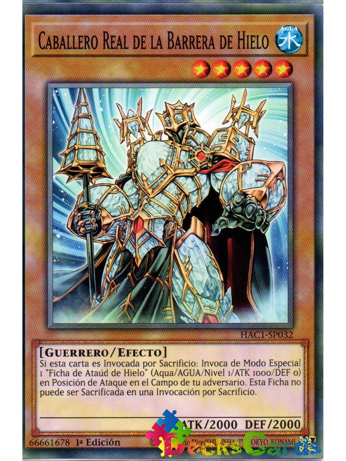 Royal Knight of the Ice Barrier - HAC1-EN032 - Common 1st Edition 1