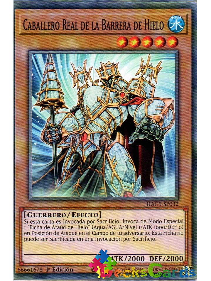 Royal Knight of the Ice Barrier - HAC1-EN032 - Duel Terminal Normal Parallel Rare 1st Edition 1