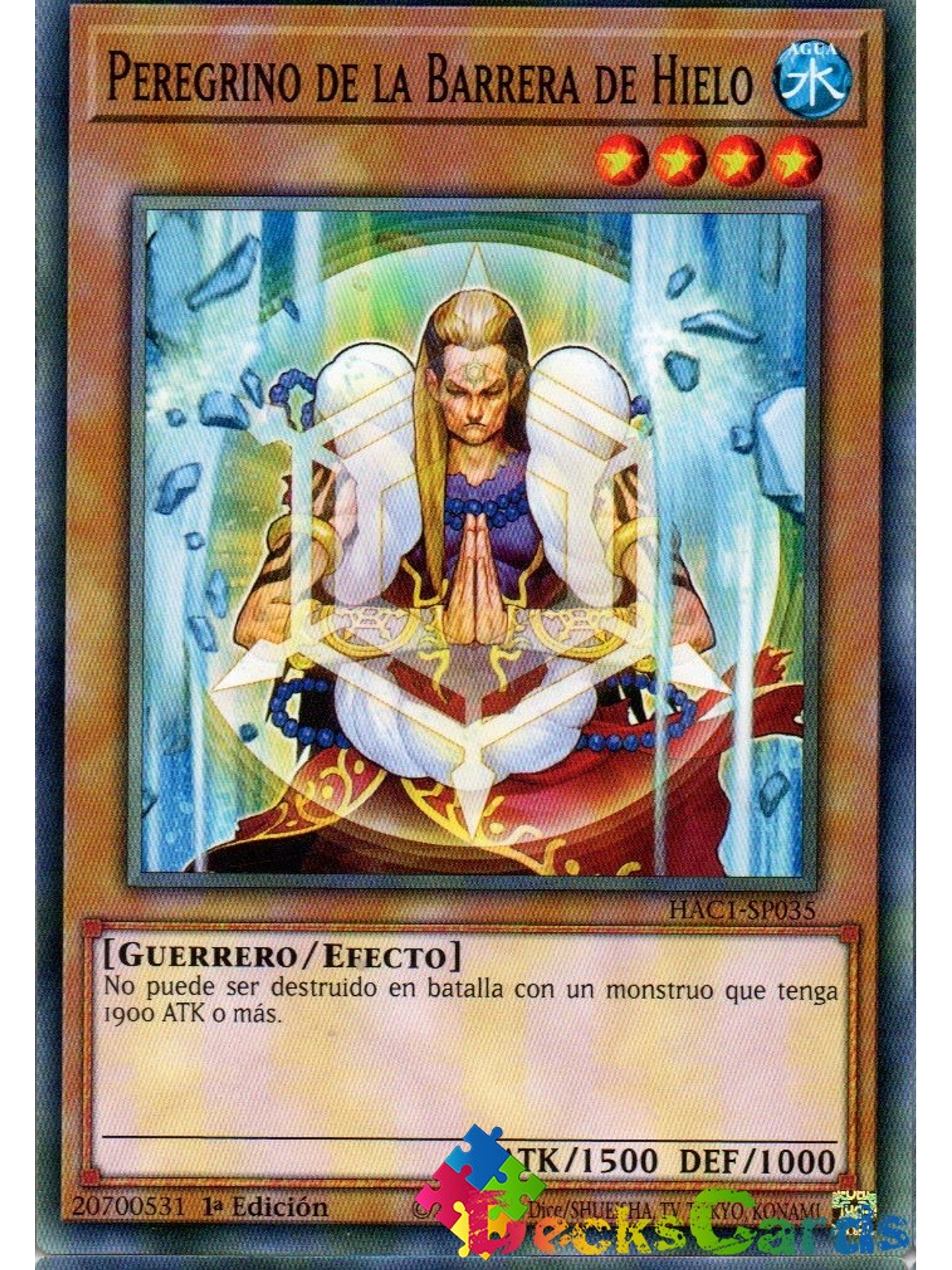 Pilgrim of the Ice Barrier - HAC1-EN035 - Duel Terminal Normal Parallel Rare 1st Edition 1