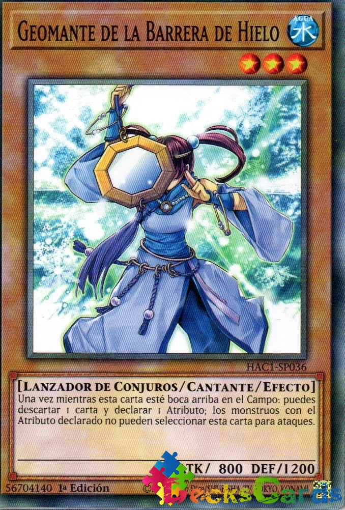 Geomancer of the Ice Barrier - HAC1-EN036 - Duel Terminal Normal Parallel Rare 1st Edition