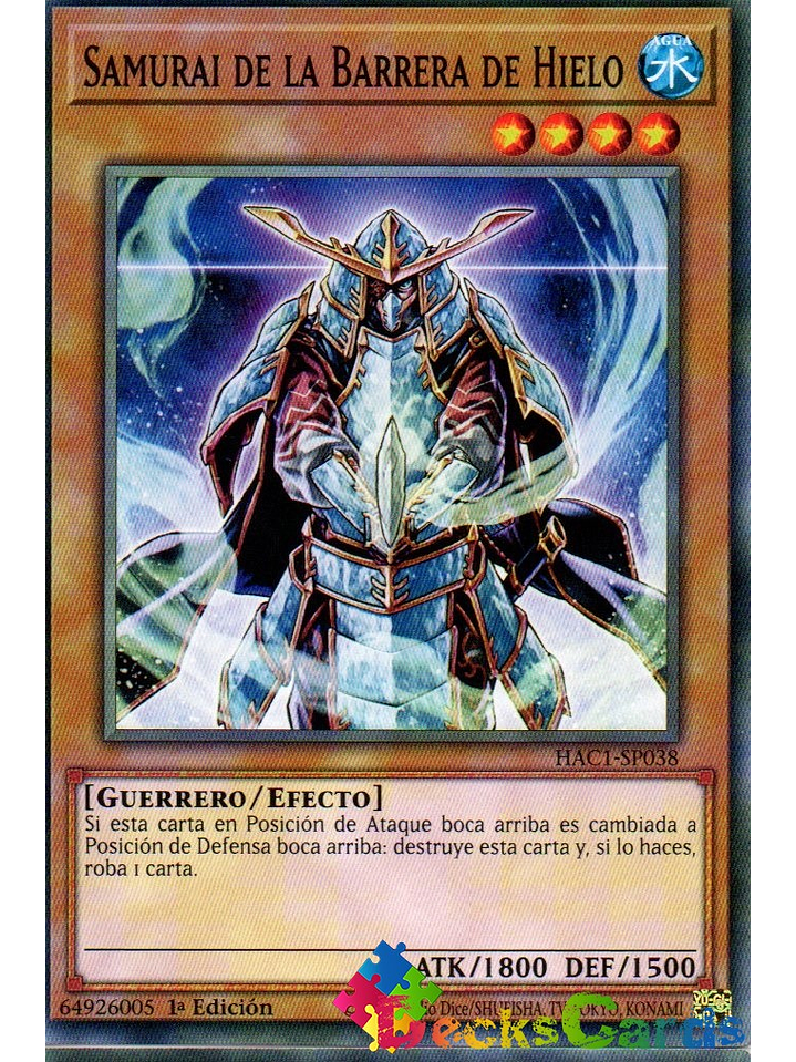 Samurai of the Ice Barrier - HAC1-EN038 - Common 1st Edition 1