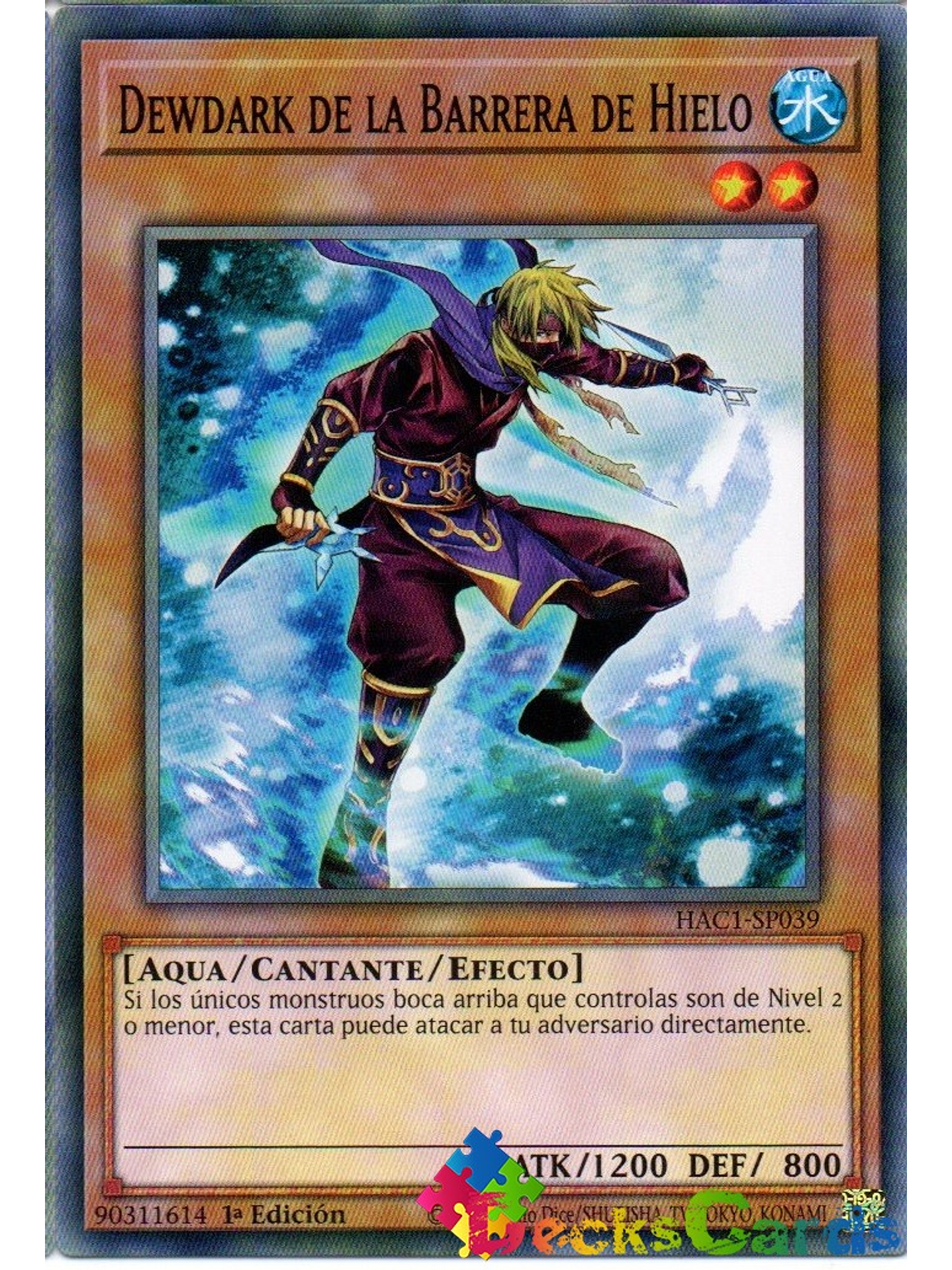 Dewdark of the Ice Barrier - HAC1-EN039 - Duel Terminal Normal Parallel Rare 1st Edition 1